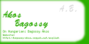 akos bagossy business card
